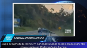 Leia mais sobre o artigo Briga de trânsito termina em pancadaria após colisão proposital entre carro e moto na Rodovia Pedro Merizio