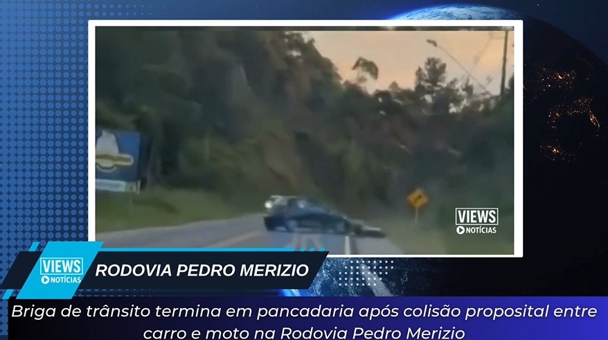 Leia mais sobre o artigo Briga de trânsito termina em pancadaria após colisão proposital entre carro e moto na Rodovia Pedro Merizio
