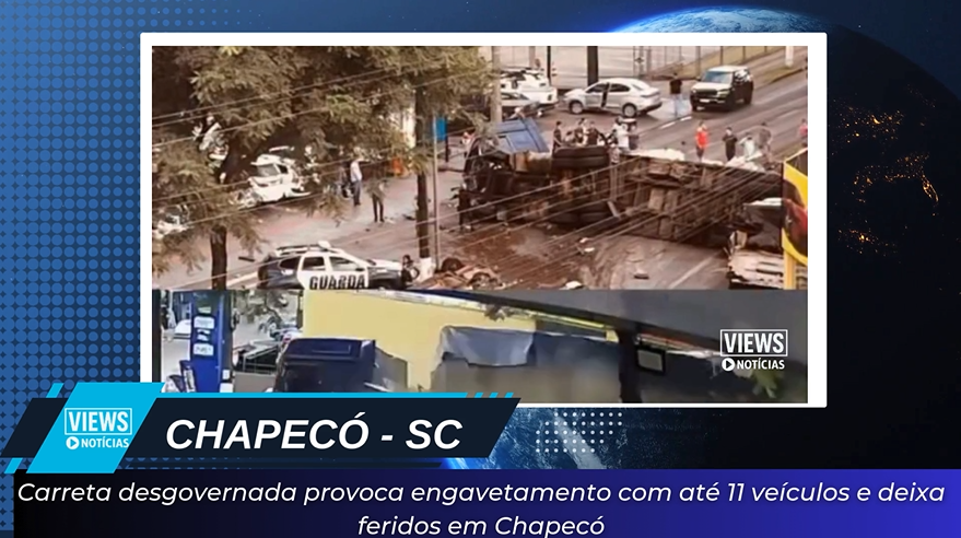 Leia mais sobre o artigo Carreta desgovernada provoca engavetamento com até 11 veículos e deixa feridos em Chapecó
