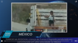 Leia mais sobre o artigo TERROR NA RODOVIA: criança de 3 anos é flagrada pendurada em caminhonete em alta velocidade no México