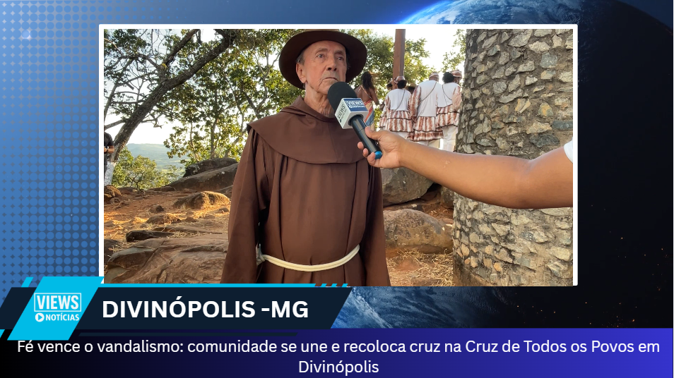 Leia mais sobre o artigo Fé vence o vandalismo: comunidade se une e recoloca cruz na Cruz de Todos os Povos em Divinópolis