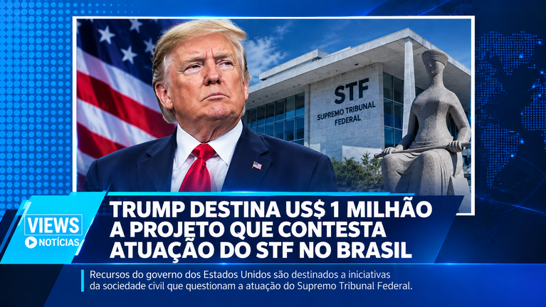 GOVERNO TRUMP DESTINA US$ 1 MILHÃO A PROJETO QUE CONTESTA ATUAÇÃO DO STF NO BRASIL